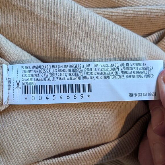 Forever 21+ Tan Short Sleeve Dress Beige Size 1X NWT - Picture 9 of 9